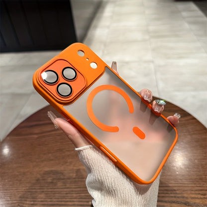 Luxury Magnetic Wireless Charge Phone Case For iPhone 17 Air 16 15 14 13 12 11 Pro Max Plus Matte Translucent Hard PC Armor Shockproof Camera Lens Protection Cover