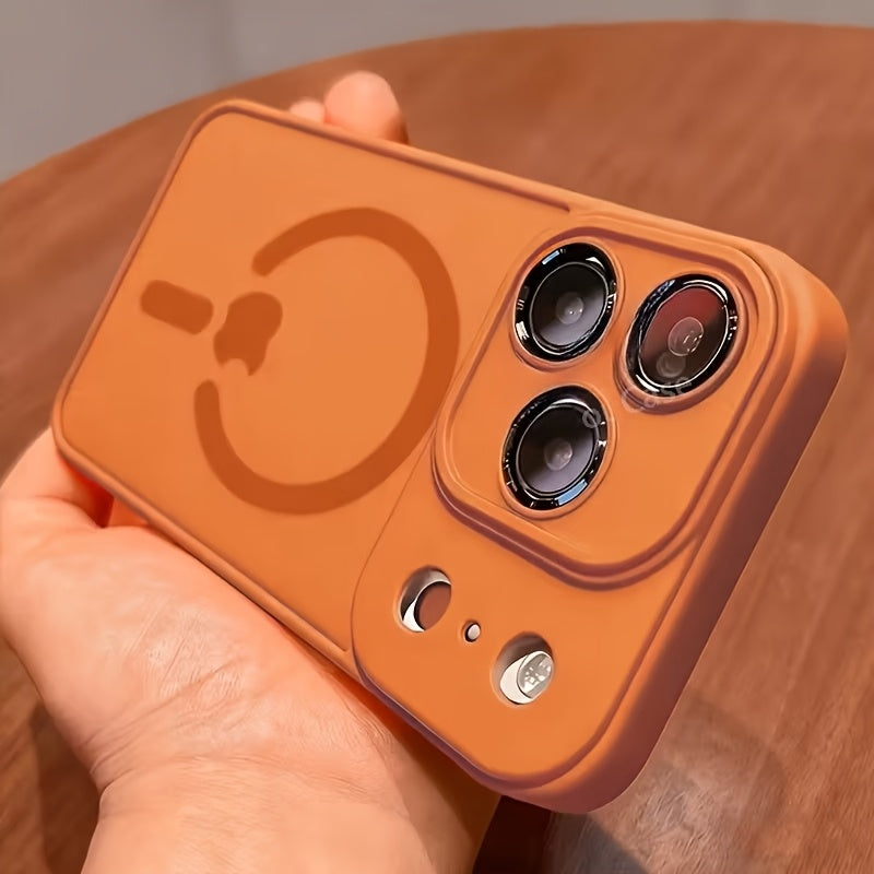 Luxury Magnetic Wireless Charge Phone Case For iPhone 17 Air 16 15 14 13 12 11 Pro Max Plus Matte Translucent Hard PC Armor Shockproof Camera Lens Protection Cover