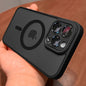 Luxury Magnetic Wireless Charge Phone Case For iPhone 17 Air 16 15 14 13 12 11 Pro Max Plus Matte Translucent Hard PC Armor Shockproof Camera Lens Protection Cover